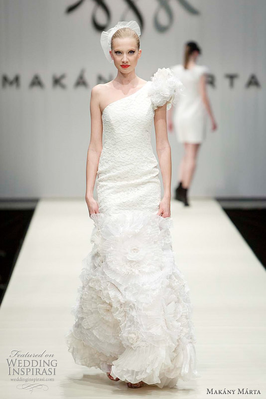 Makány Márta wedding dress fall 2010 - One-shoulder bridal gown