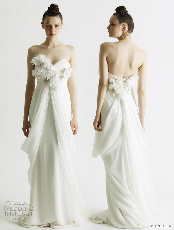 Marchesa wedding gowns Spring 2011 - draped strapless bridal gown