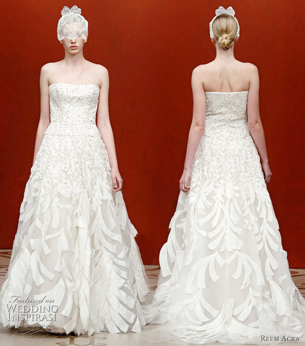Reem Acra Fall/Winter 2011 wedding dress seen at the New York Bridal Market Reem Acra Fall/Winter 2011 wedding dress seen at the New York Bridal Market