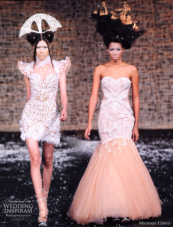 Fall/Winter 2010-2011 Haute Couture Wedding dresses by philippines-born fashion designer Michael Cinco