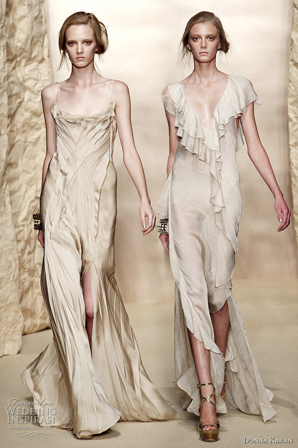 Donna Karan Spring 2011 Ready to Wear dress - earthy tones bridal inspiration for wedding dress