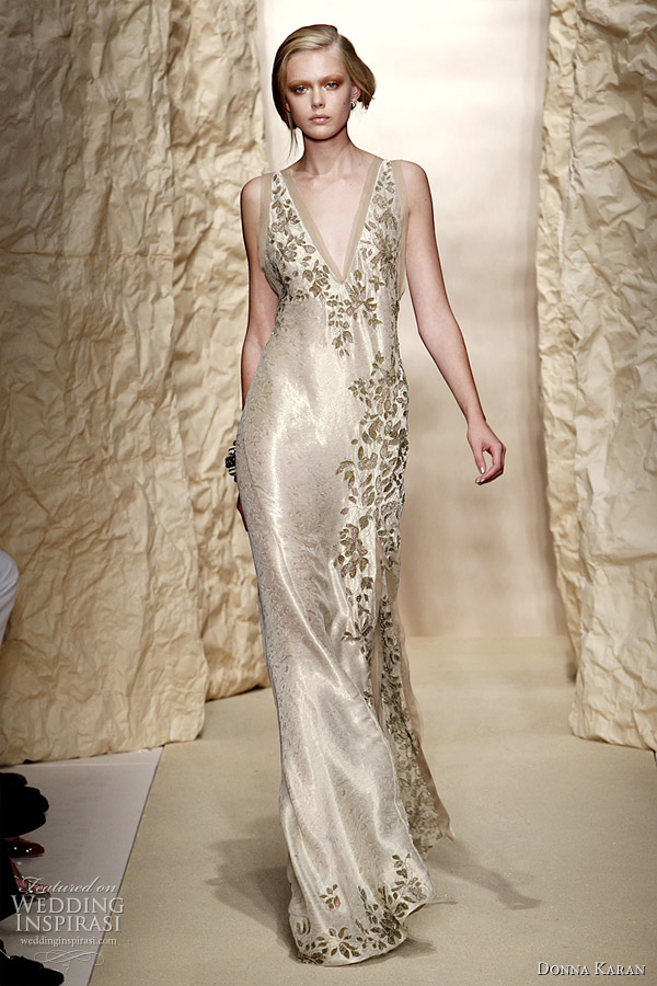 This flowing Donna Karan dress would be perfect for a chic destination  wedding