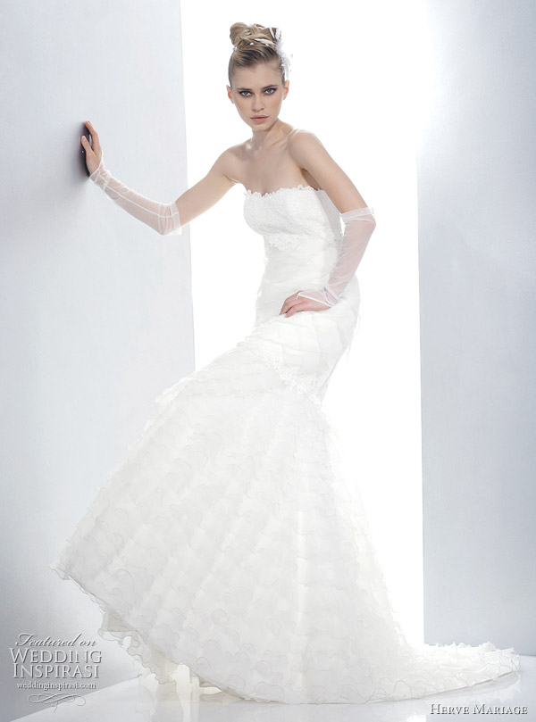 Herve Mariage Ibiscus organza wedding dress 2011 bridal collection