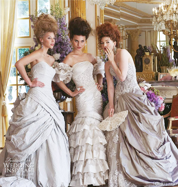 Ian Stuart 2011 Revolution Rocks! bridal collection - Libertine, Castille, Dauphine wedding gowns for a Marie Antoinette inspired wedding
