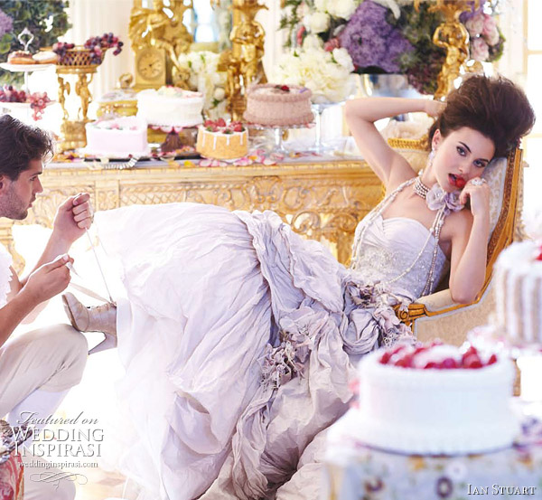 Ian Stuart wedding dress 2011 - Marie Antoinette inspired princess wedding dress Cartland in pale lilac