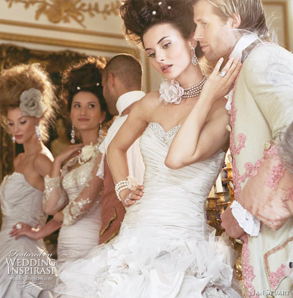 Marie Antoinette wedding gowns from Ian Stuart Revolution Rocks 2011 bridal collection showing Flower Bomb dress