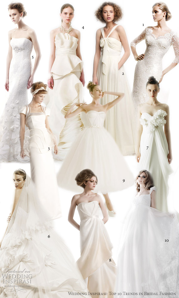 2011 trends in wedding dresses we like to see continue from 2010 year in bridal fashion