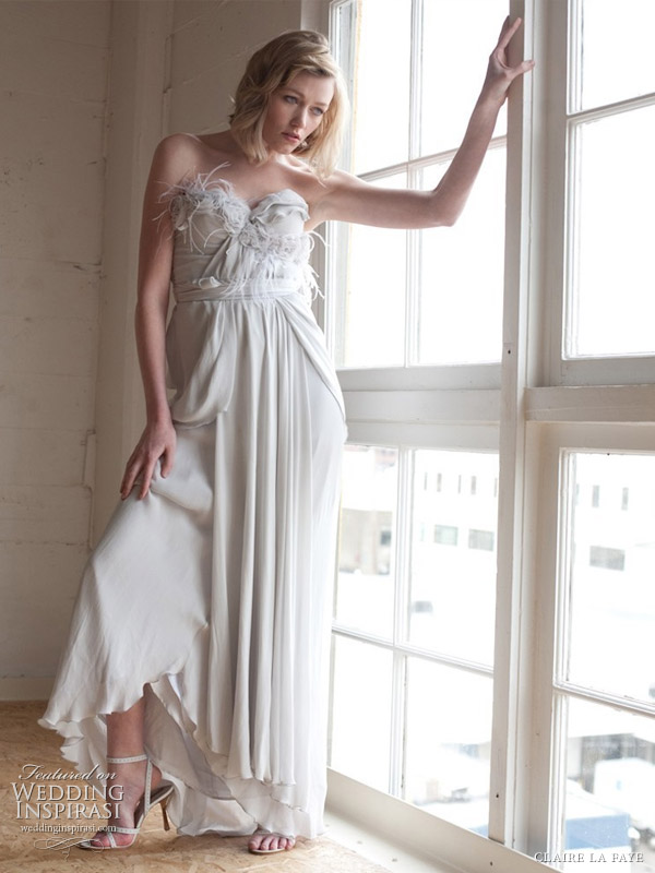 Claire La Faye blush pink wedding dresses -  Parisian Princess bridal gown
