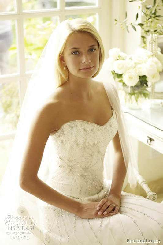 Phillipa Lepley romantic wedding gowns 2011 - Princess Tamsin Deco bridal dress