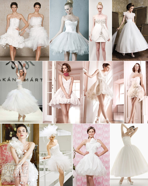 Short wedding gown Short wedding Dresses mini skirts knee length tea length ballet length
