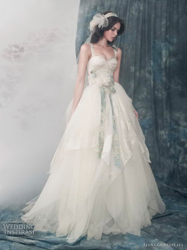 Alena Goretskaya 2011 wedding dress collection -  Alexander gown with silk organza corset 