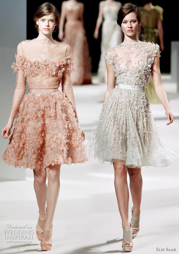 2011 Elie Saab couture dresses - mini dress wedding gown inspiration