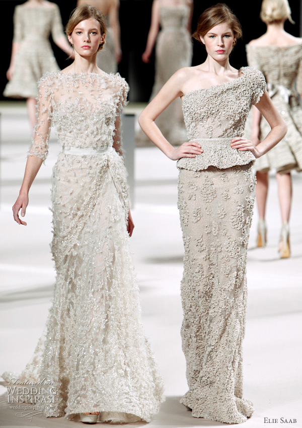 Elie Saab bridal gown inspiration from the runway, Spring/Summer 2011 haute couture collection Elie Saab bridal gown inspiration from the runway, Spring/Summer 2011 haute couture collection