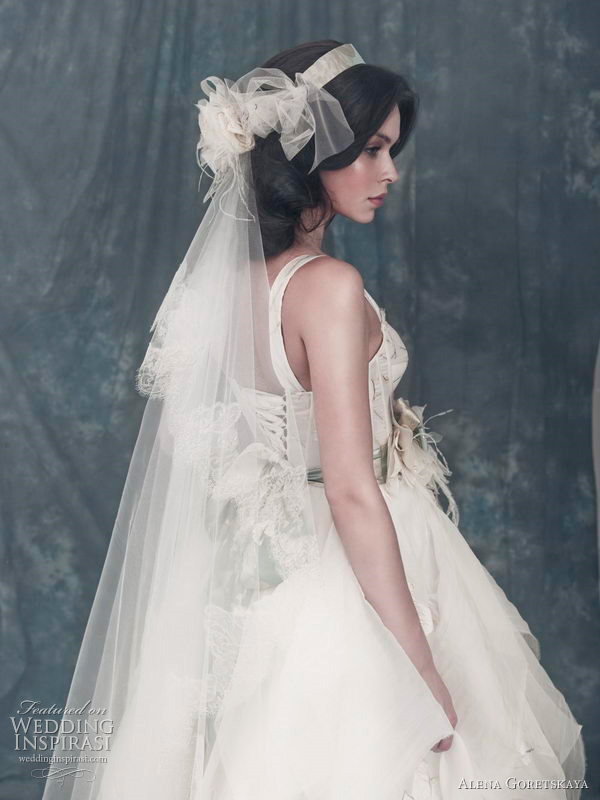 Alexander wedding dress (closeup) from Alena Goretskaya 2011 bridal collection Alexander wedding dress (closeup) from Alena Goretskaya 2011 bridal collection