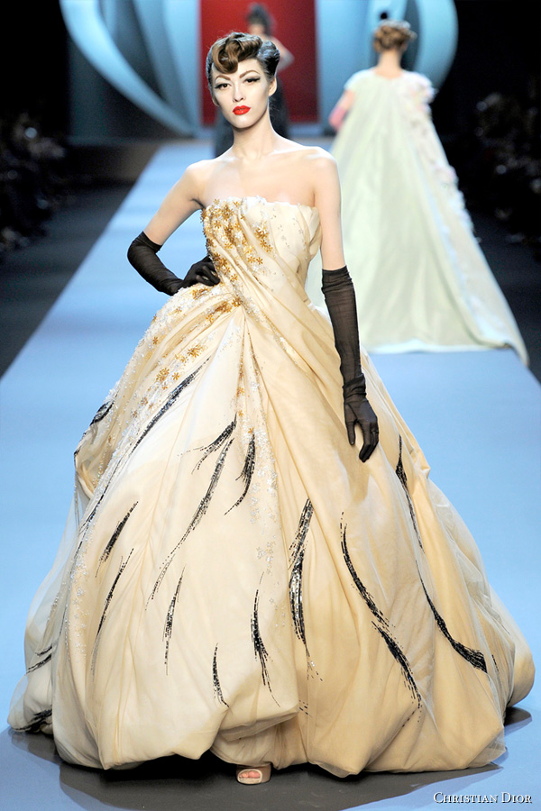 Christian Dior Spring 2011 Couture runway show in Musée Rodin in Paris. John Galliano's haute Couture collection for Christian Dior. 