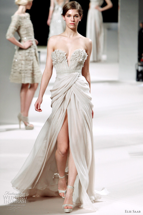 Elie Saab Spring 2011 couture - strapless wedding dress inspiration from the runway Elie Saab Spring 2011 couture - strapless wedding dress inspiration from the runway