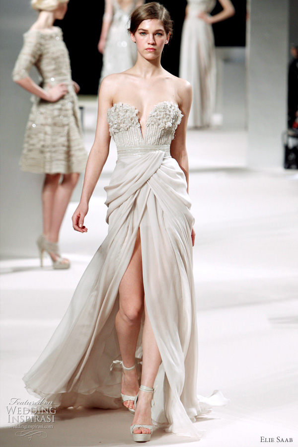 Elie Saab Spring 2011 couture - strapless wedding dress inspiration from the runway