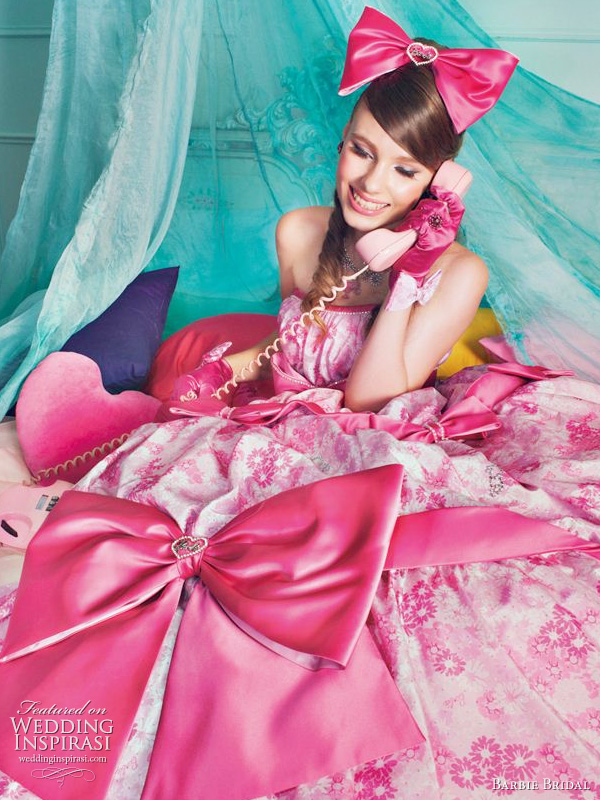 Pink Barbie wedding dress - bridal gown from 2011 collection Pink Barbie wedding dress - bridal gown from 2011 collection