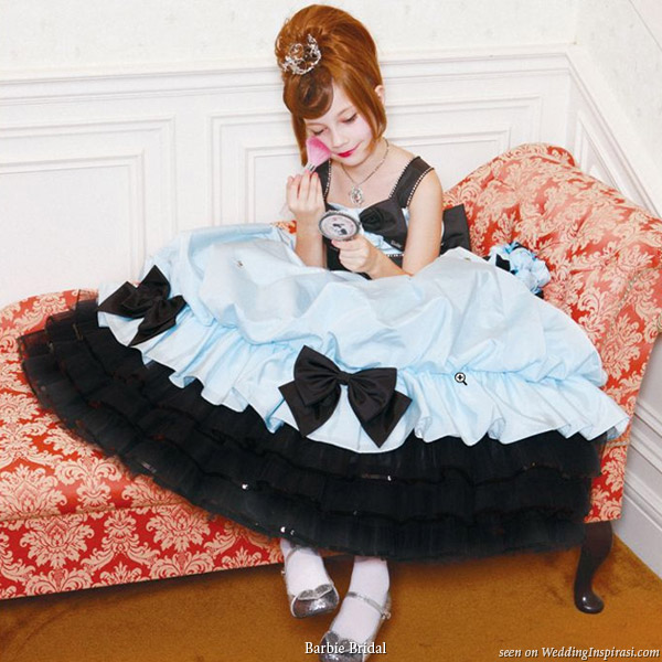 Barbie Bridal flower girl applying makeup. So cute.