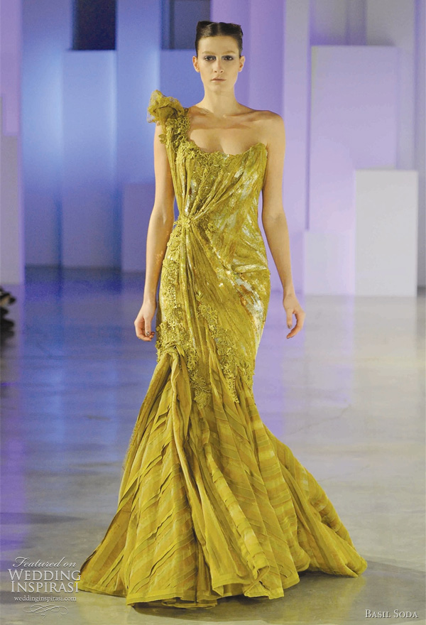 Basil Soda Spring 2011 couture collection - color wedding dress inspiration from the runway