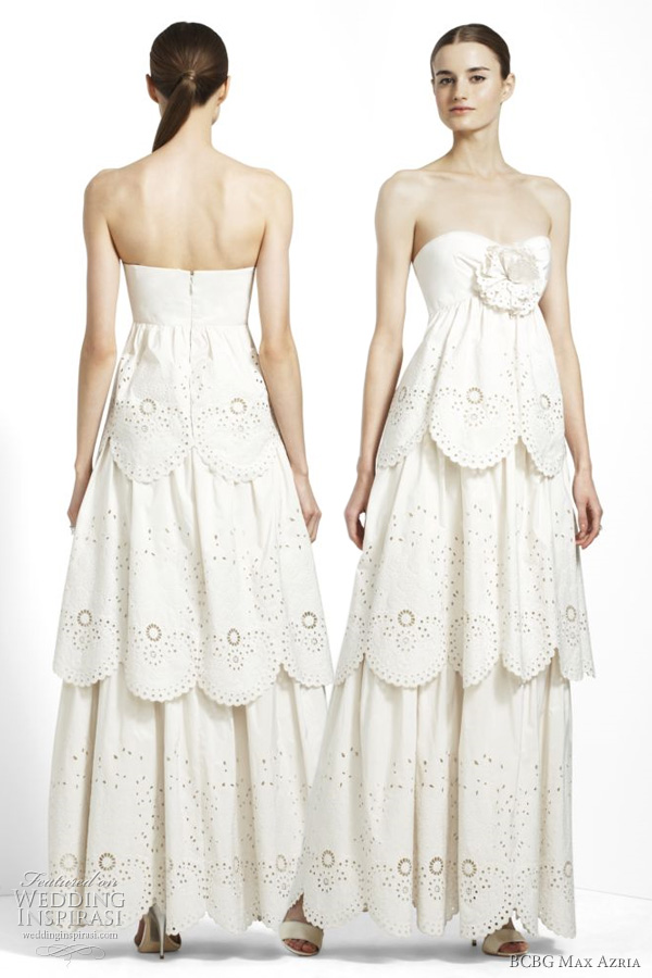 bcbg wedding dresses 2011 - MARLEY TIERED TAFFETA DRESS