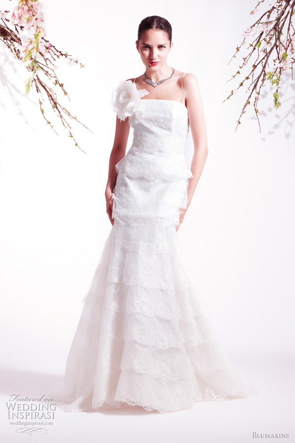Blumarine Bridal 2011 collection - one-shoulder wedding dress Blumarine Bridal 2011 collection - one-shoulder wedding dress
