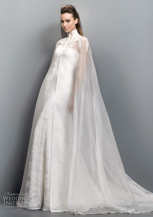 bridal cape by Jesus Peiro 2011 wedding dress collection