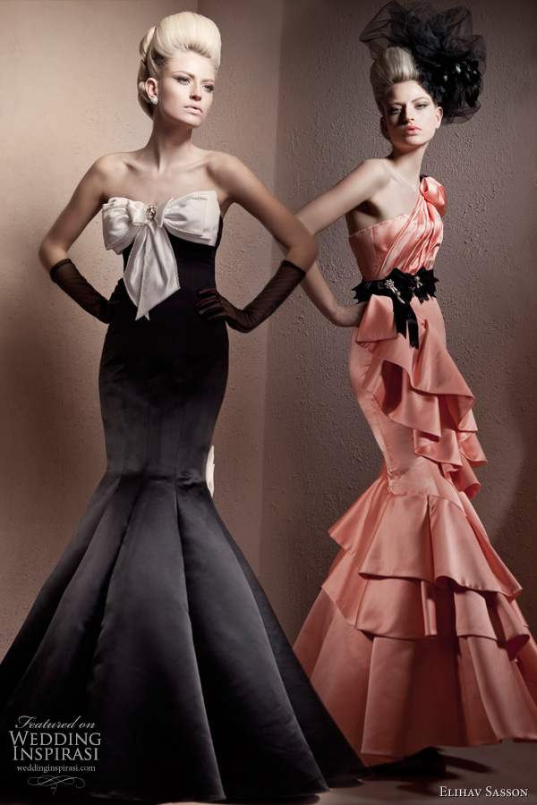 Elihav Sasson haute couture gowns - strapless ruffle evening dress Elihav Sasson haute couture gowns - strapless ruffle evening dress