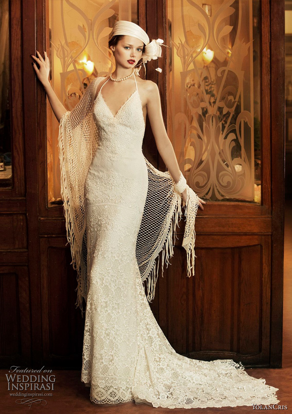 1920s style wedding dress