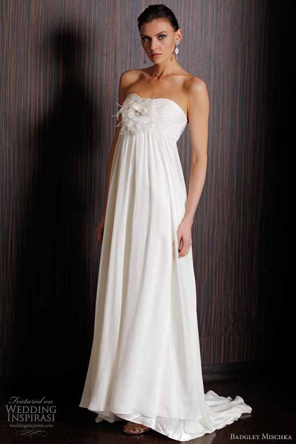 badgley mischka wedding dress 2011 - arlington strapless gown