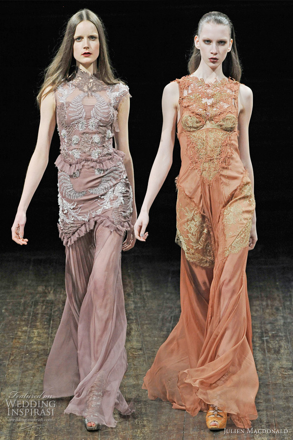 julien macdonald fall winter 2011 dresses on the runway