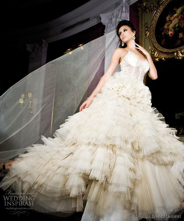 ruffle wedding dresses