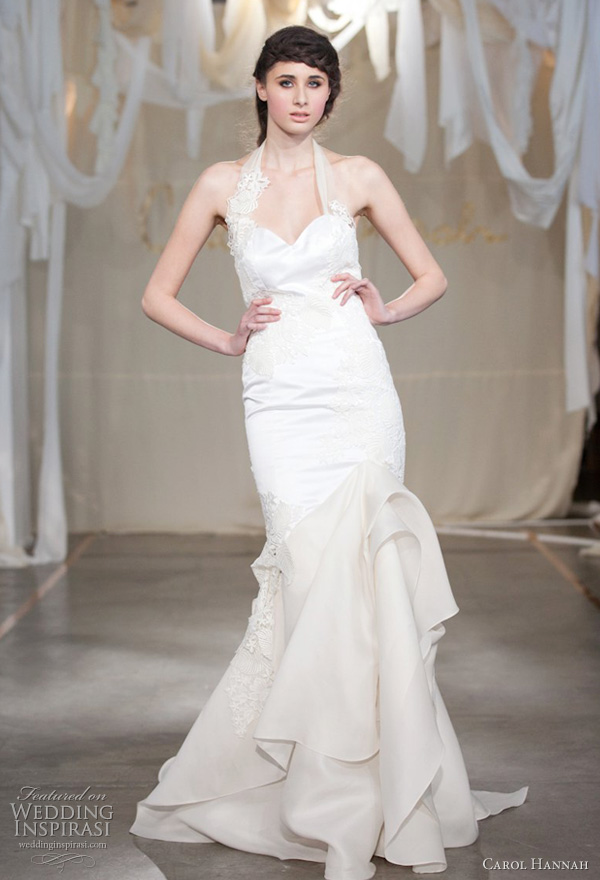 carol hannah spring 2012 wedding dress satin leaf