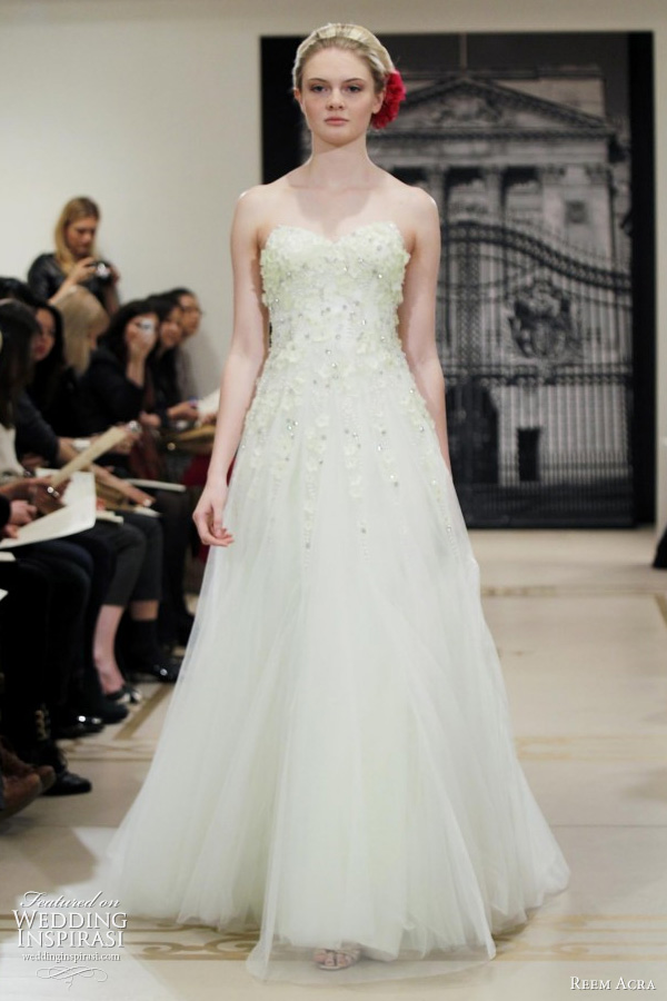 green wedding dress reem acra