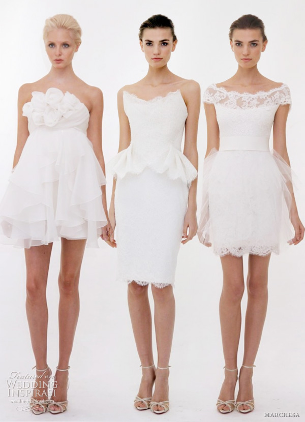 marchesa 2012 short wedding dresses