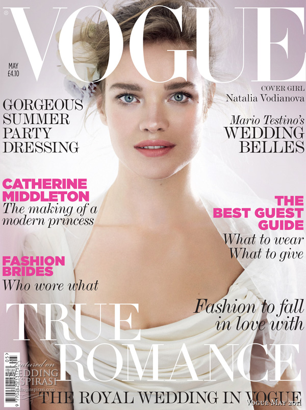 Natalia Vodianova in Vivienne Westwood wedding dress - Vogue Royal Wedding Issue, May 2011 shot by Mario Testino