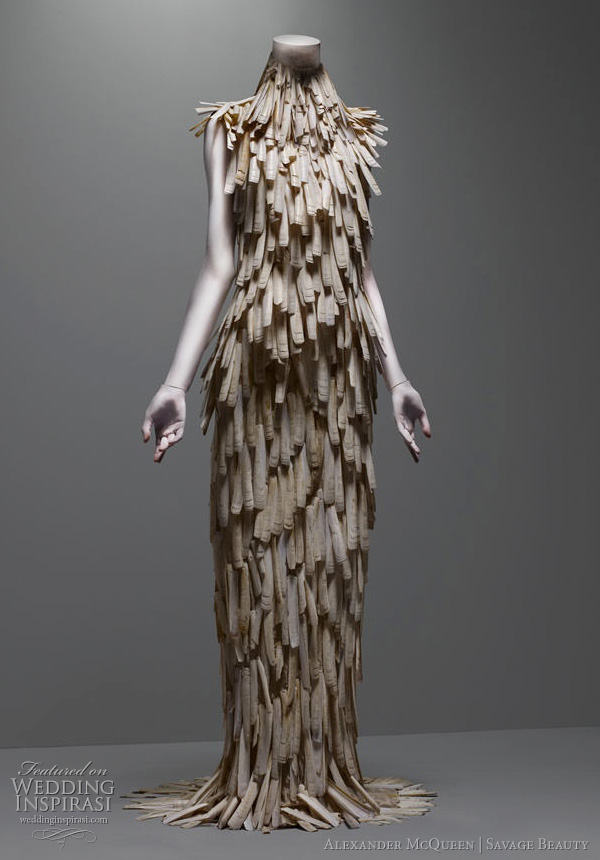 wedding dress inspiration from the savage beauty exhibition at The Costume Institute of the Metropolitan Museum of Art, New York 