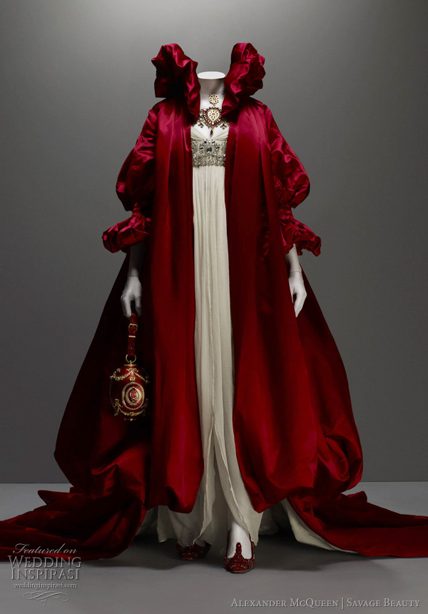 alexander mcqueen red gown