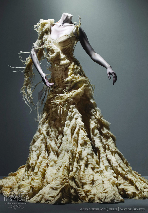 alexander mcqueen wedding dresses 2011 inspiration from the savage beauty exhibition at The Costume Institute of the Metropolitan Museum of Art, New York 