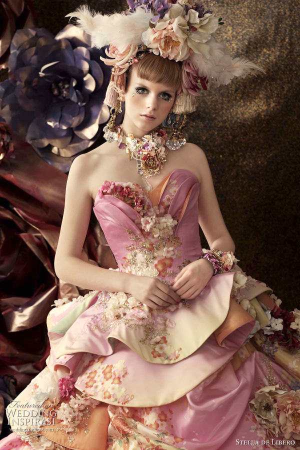 color wedding dresses 2011 - multi-color bridal gown by Stella de Libero, japan color wedding dresses 2011 - multi-color bridal gown by Stella de Libero, japan