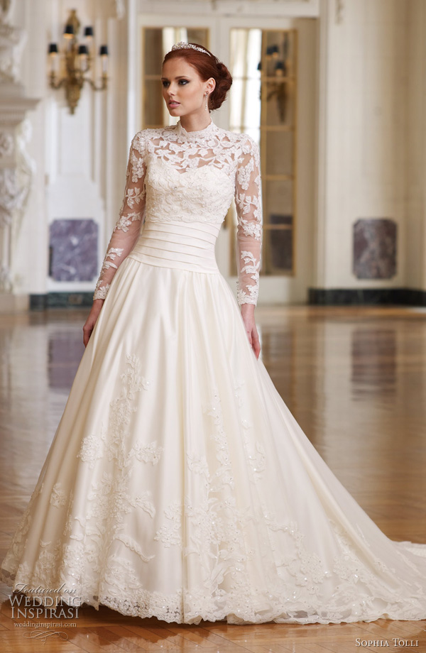 kate middleton grace kelly inspired wedding dress - Fabianna by Sophia Tolli