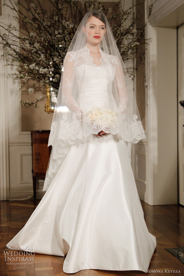 kate middleton grace kelly inspired wedding dress by Romona Keveza