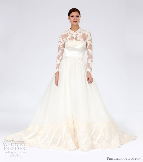 Kate Middleton inspired wedding dress 2011 - Priscilla of Boston Spring 2012 collection Andrea gown Kate Middleton inspired wedding dress 2011 - Priscilla of Boston Spring 2012 collection Andrea gown