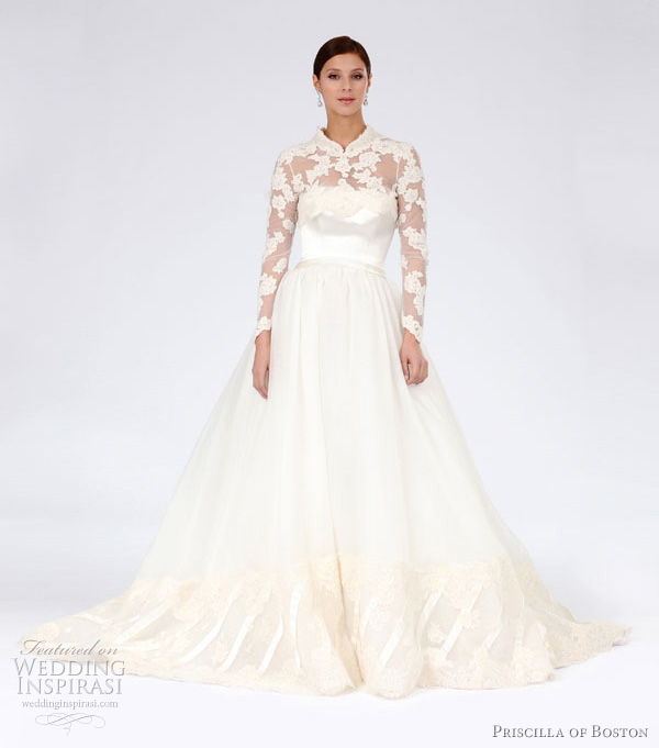 Kate Middleton inspired wedding dress 2011 - Priscilla of Boston Spring 2012 collection Andrea gown