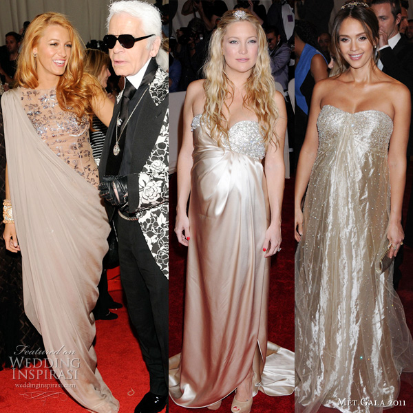 met ball 2011 alexander mcqueen - Blake Lively with Karl Lagerfeld, Kate Hudson and Jessica Alba