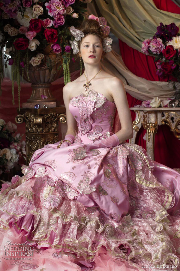 pink wedding dress 2011 stella de libero pink wedding dress 2011 stella de libero