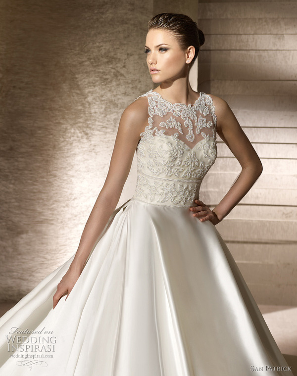 san patrick 2012 collection wedding dress - setubal lace bodice ball gown