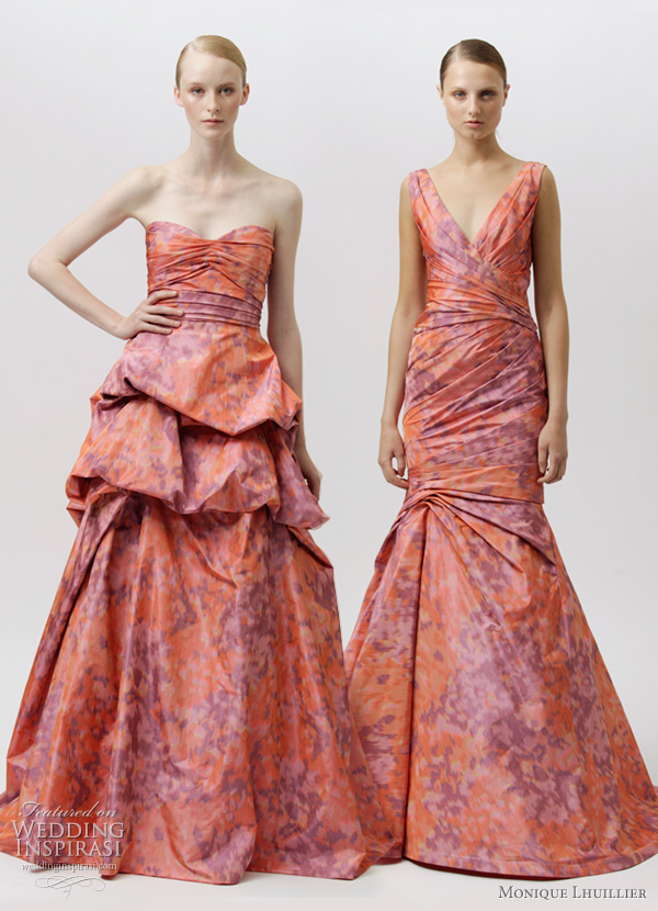 monique lhuillier resort 2012 collection - floral watercolor print dresses monique lhuillier resort 2012 collection - floral watercolor print dresses