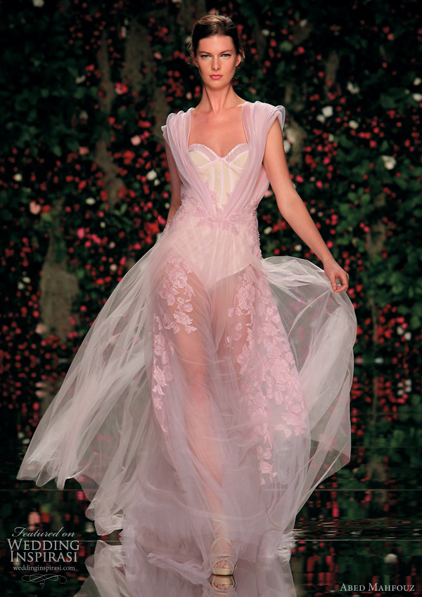 pink wedding dress idea