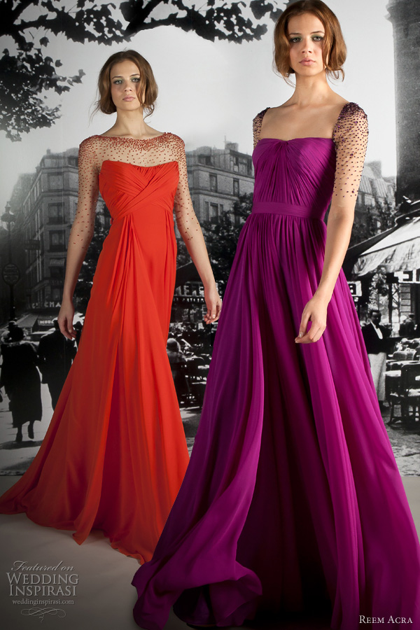 reem acra 2012 color wedding dresses reem acra 2012 color wedding dresses